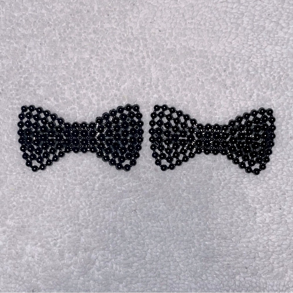 Beaded Bow Hair Clip-In/Barrette